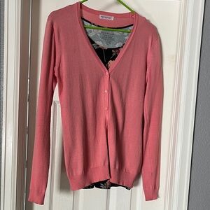 DownEast Coral Cardigan Sweater